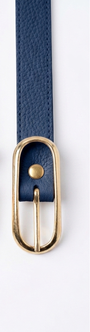 Cinto Fem Fivela Dourado Oval Vertical