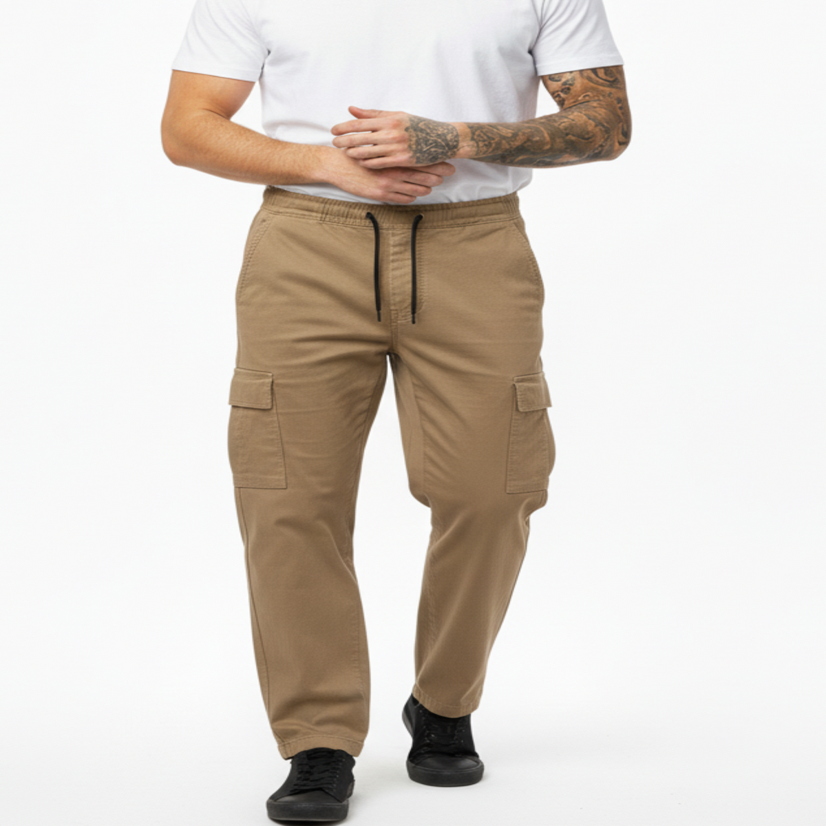 Calça Cargo High Sarja Masc 5018