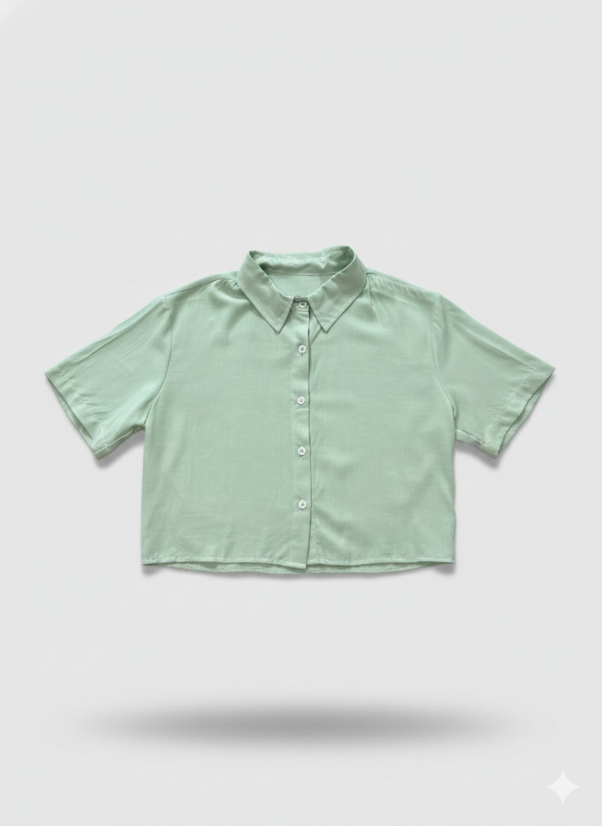 Cropped Social Linho