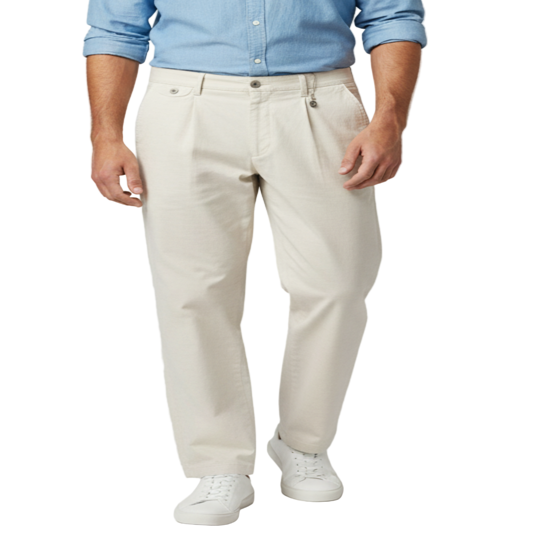 Calça Viscolinho Austin Bege 129605