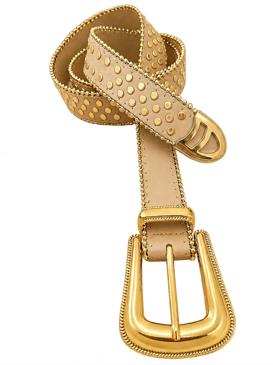 Cinto Preto com Strass Feminino