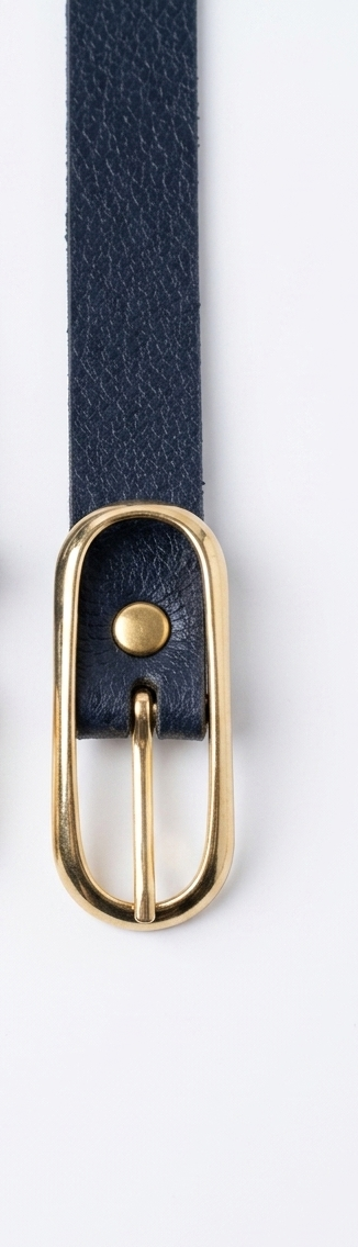 Cinto Fem Fivela Dourado Oval Vertical