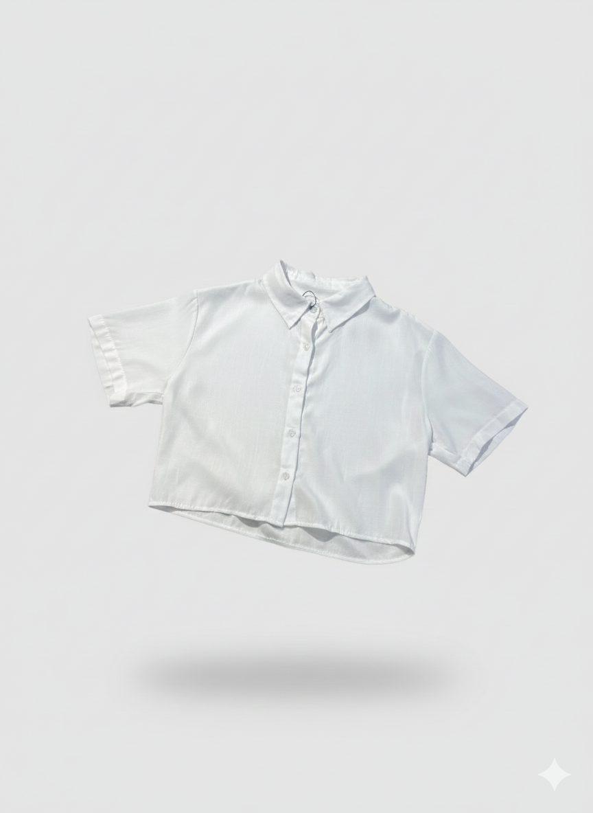 Cropped Social Linho