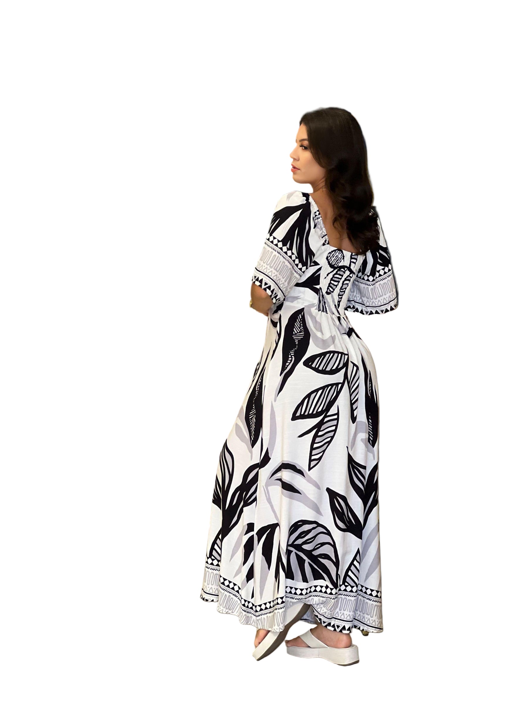 Vestido Longo C/Mangas 10280