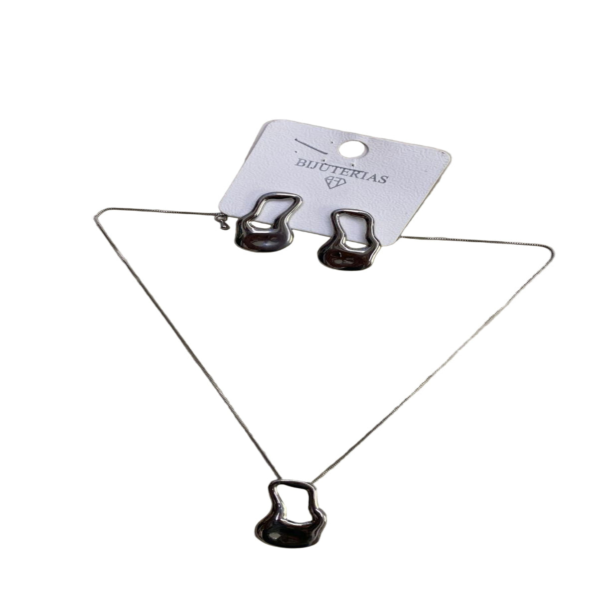 Kit Colar E Brinco Cordão Ondas 9000