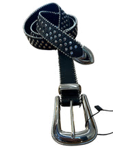 Cinto Preto com Strass Feminino
