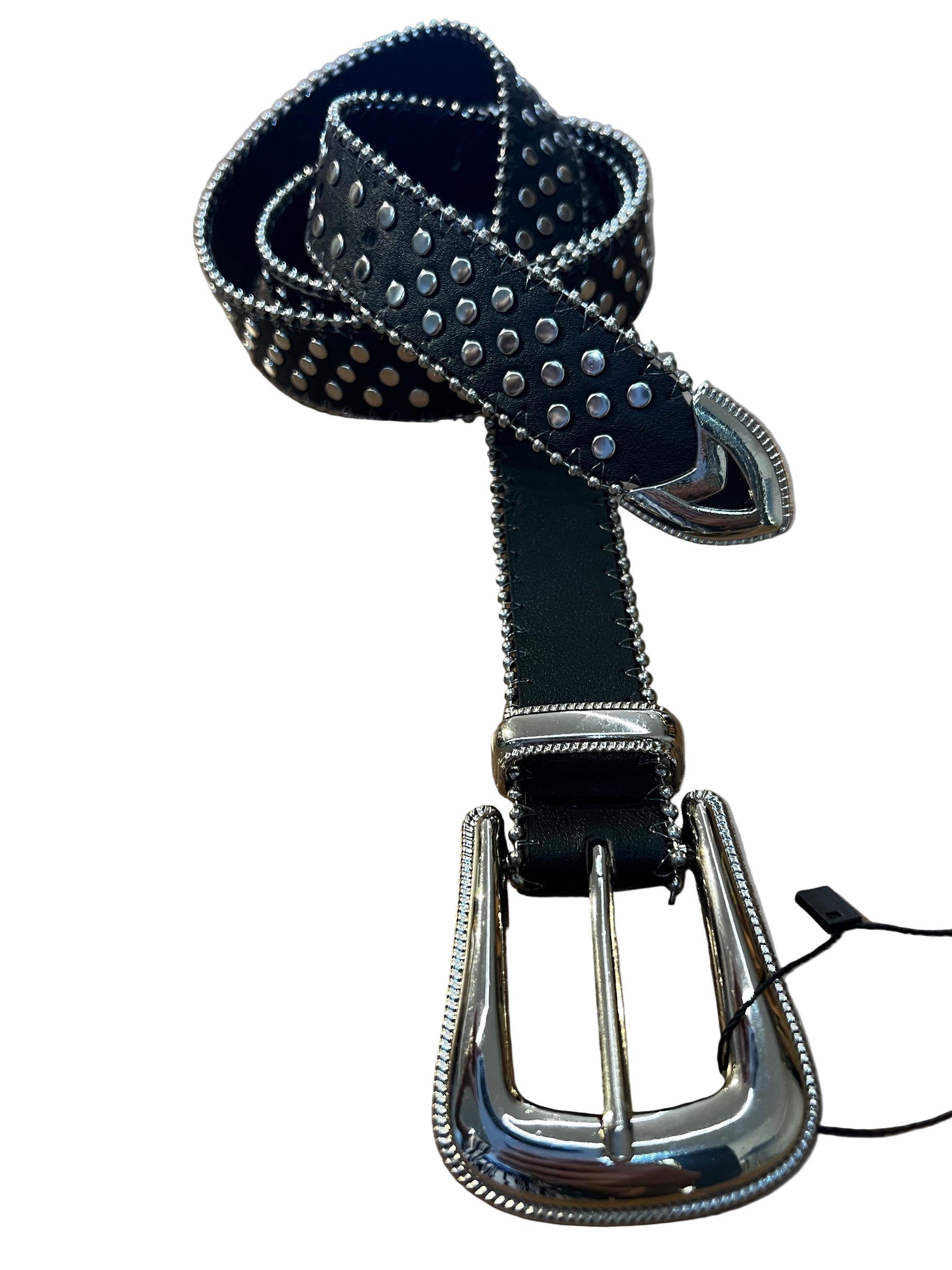 Cinto Preto com Strass Feminino