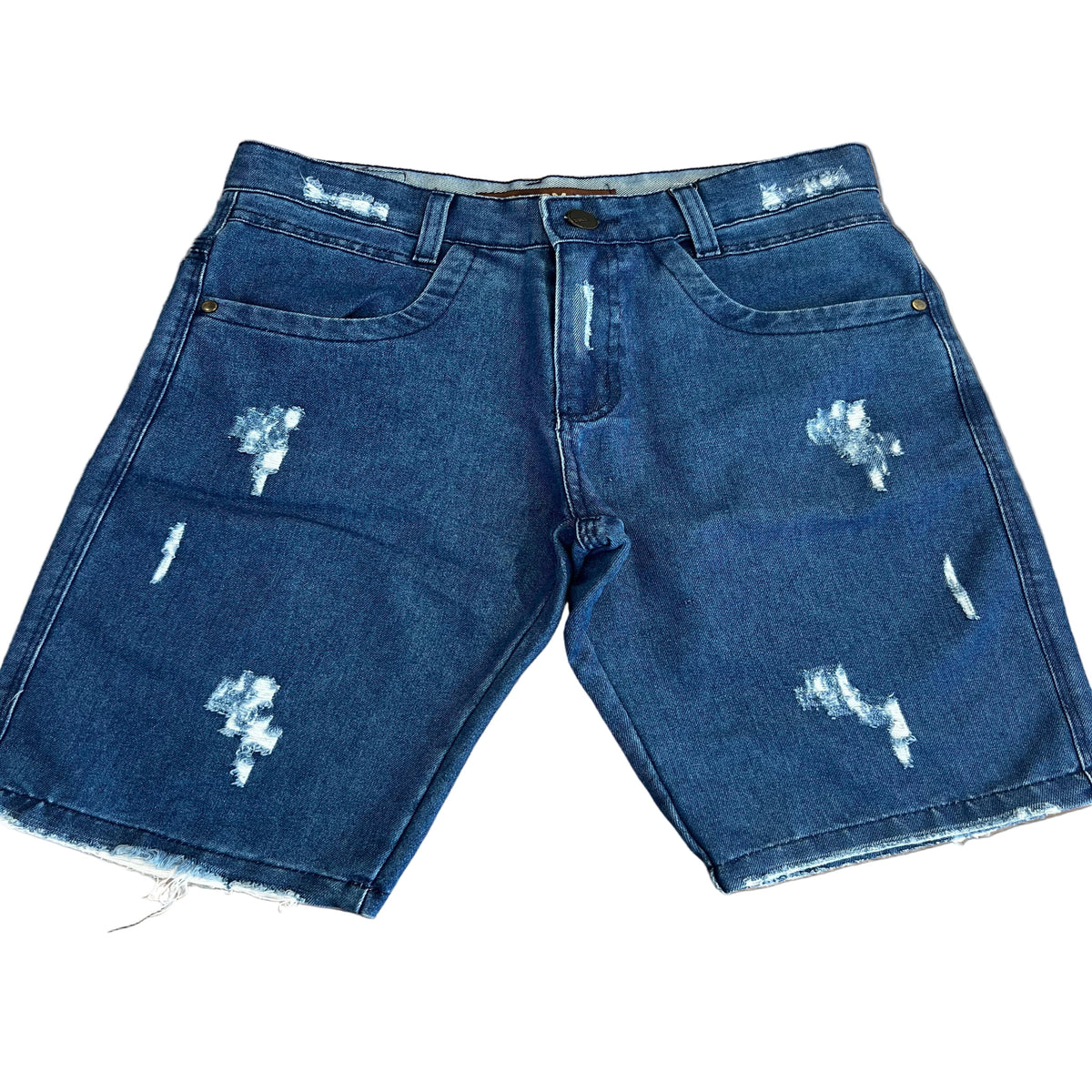 Bermuda Jeans Com Destroyd