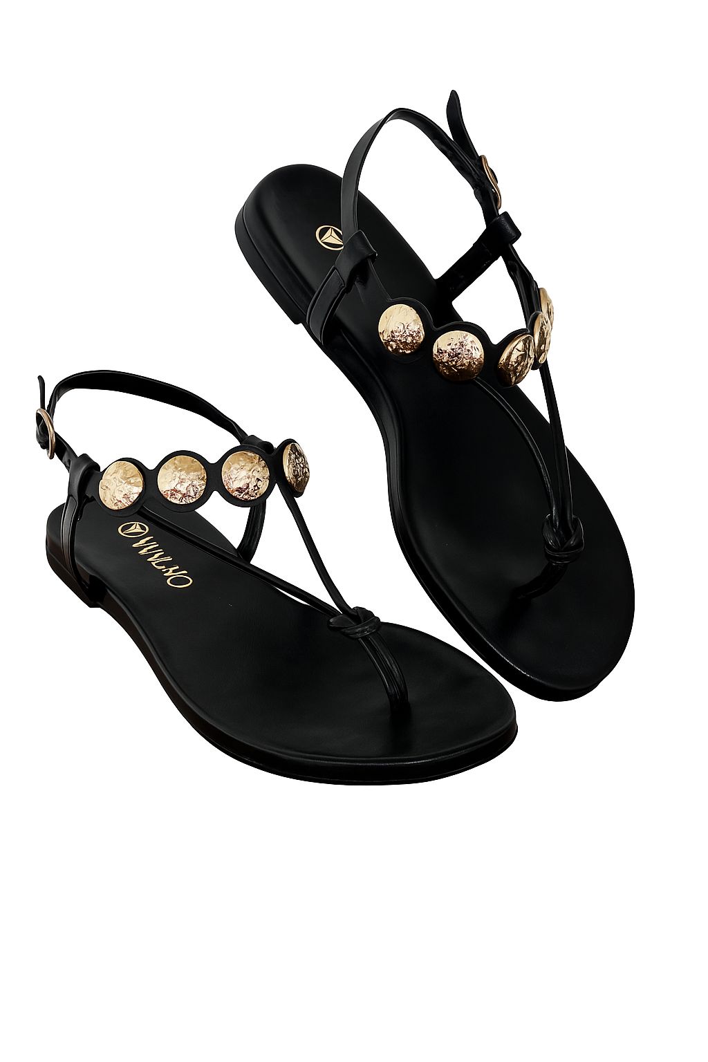 Rasteira C/Traseira Detalhe Dourado 246053