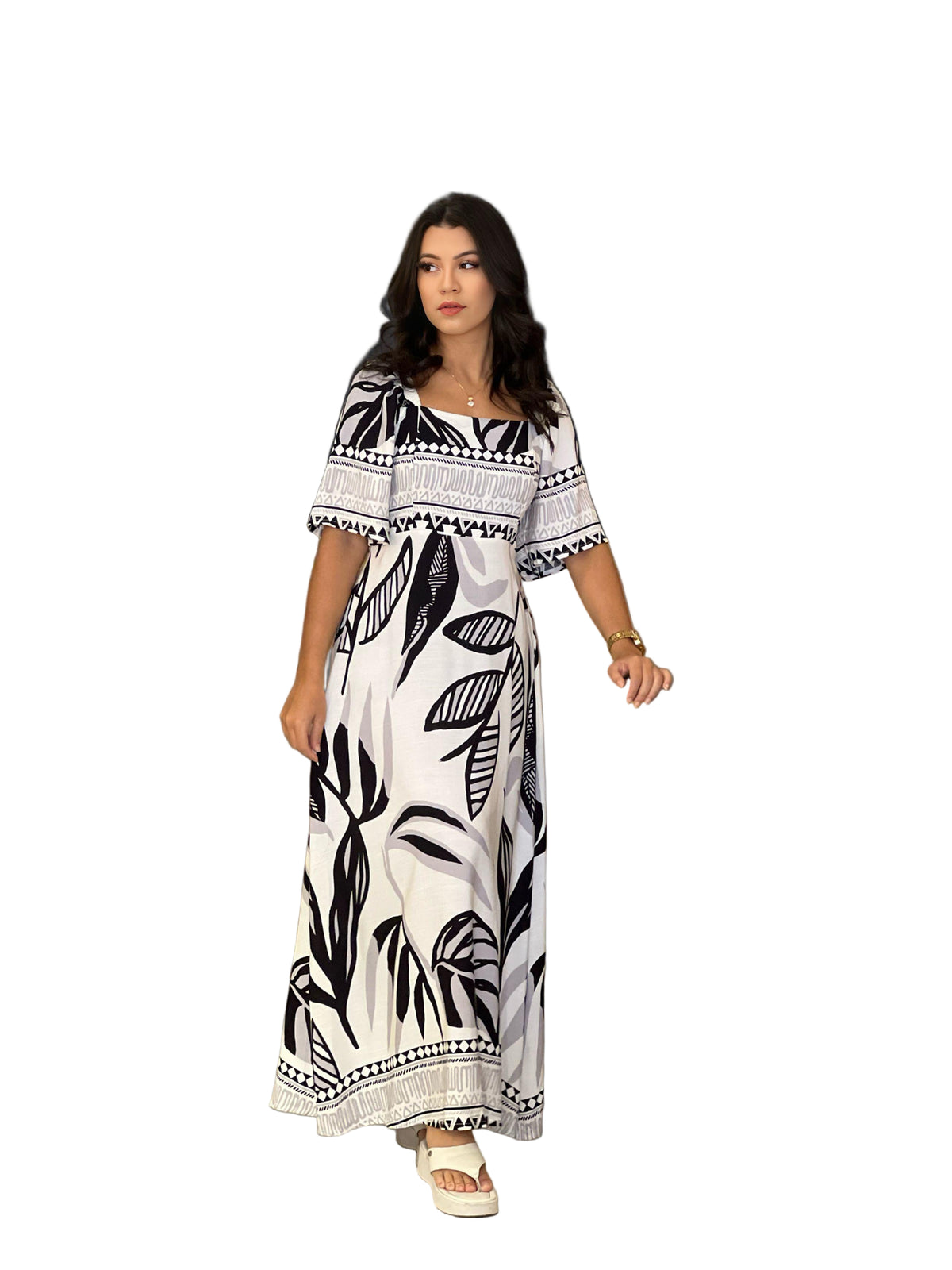 Vestido Longo C/Mangas 10280