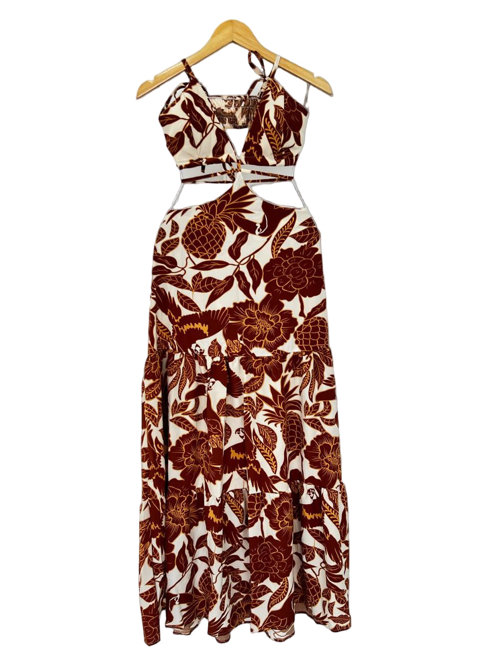 Vestido insp Farm Amarração na Cintura 9625