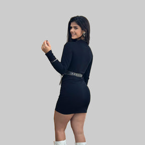 Vestido Canelado Premium Manga Longa 10655