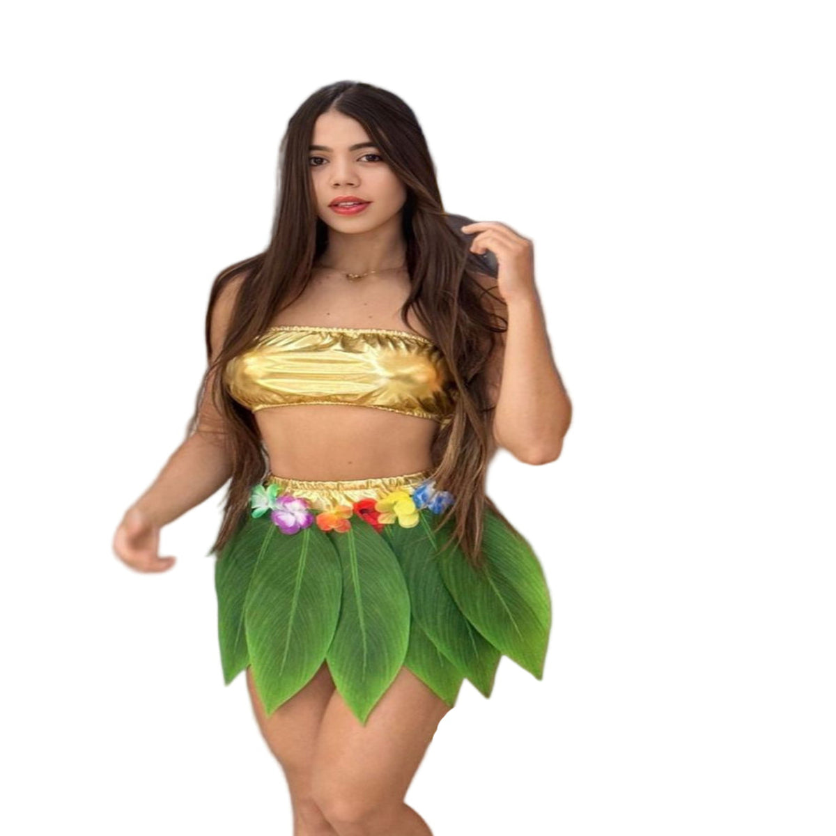 Conjunto Fantasia Folha Verde