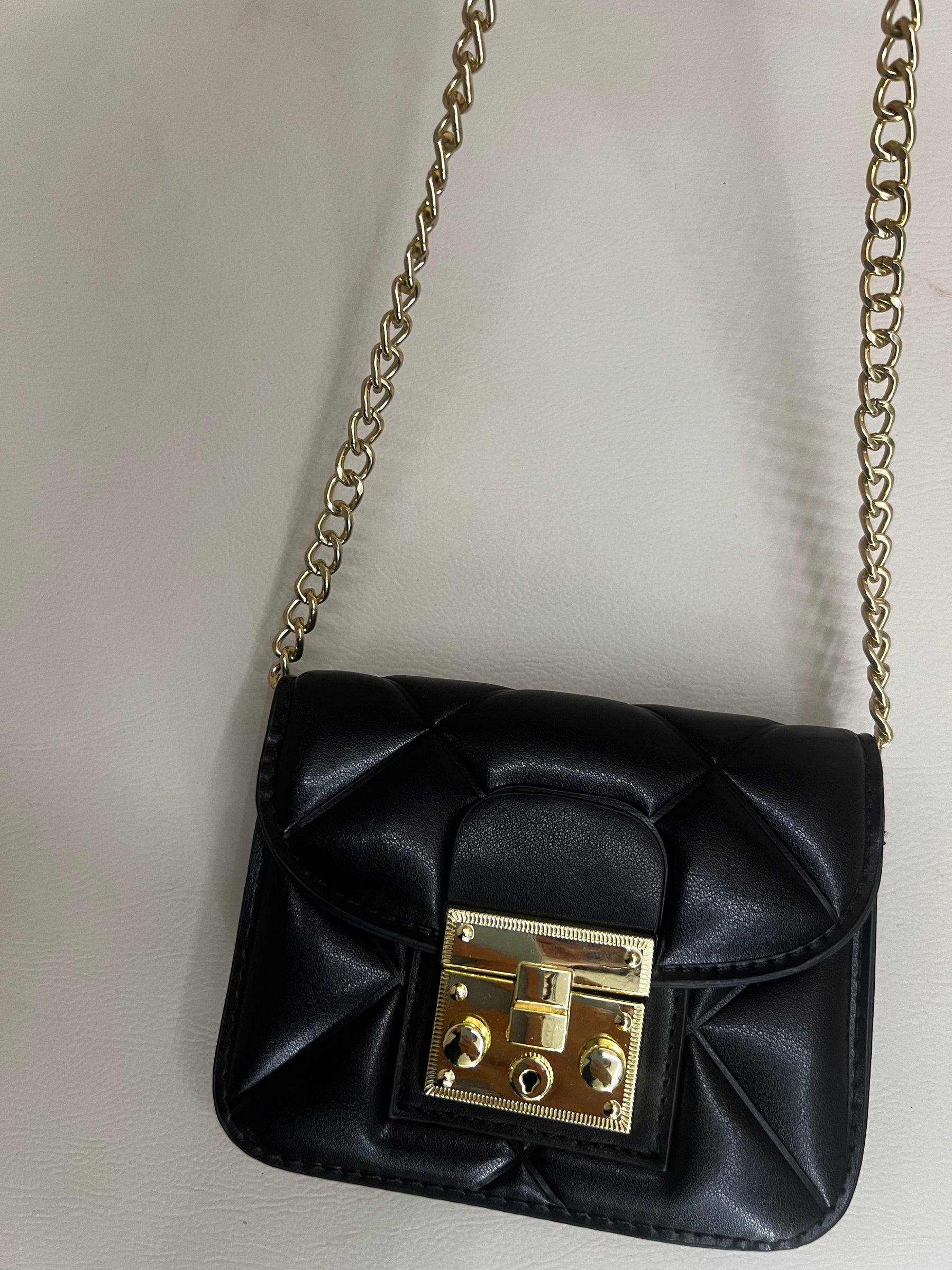 Mini Bag Com Alça e Fecho Dourado 8918