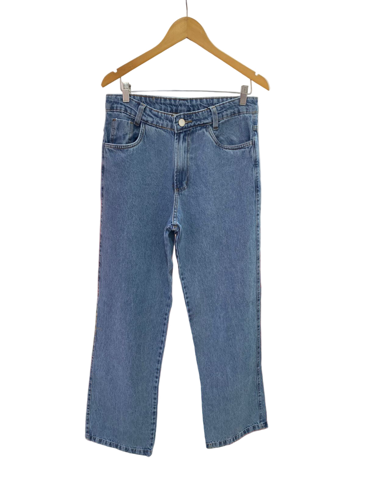 Calça Inspiração Wide Leg Botão Branco 10440