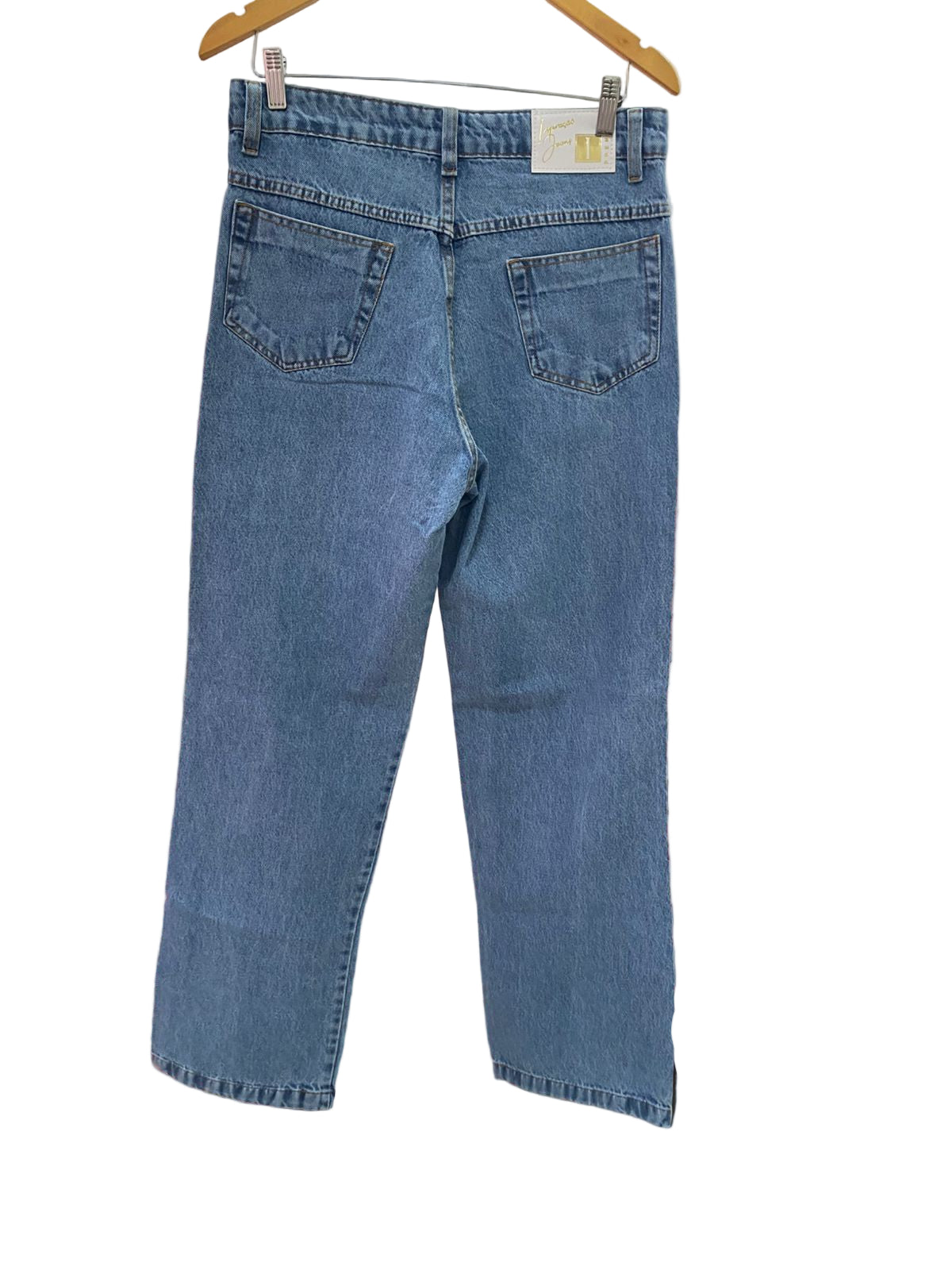 Calça Inspiração Wide Leg Botão Branco 10440