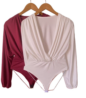 Body Poliamida Manga Longa Cavado Busto 10551