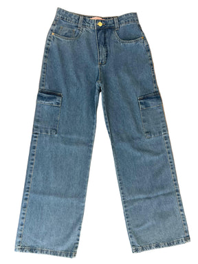 Calça Idise Wide Leg cargo Jeans 10704