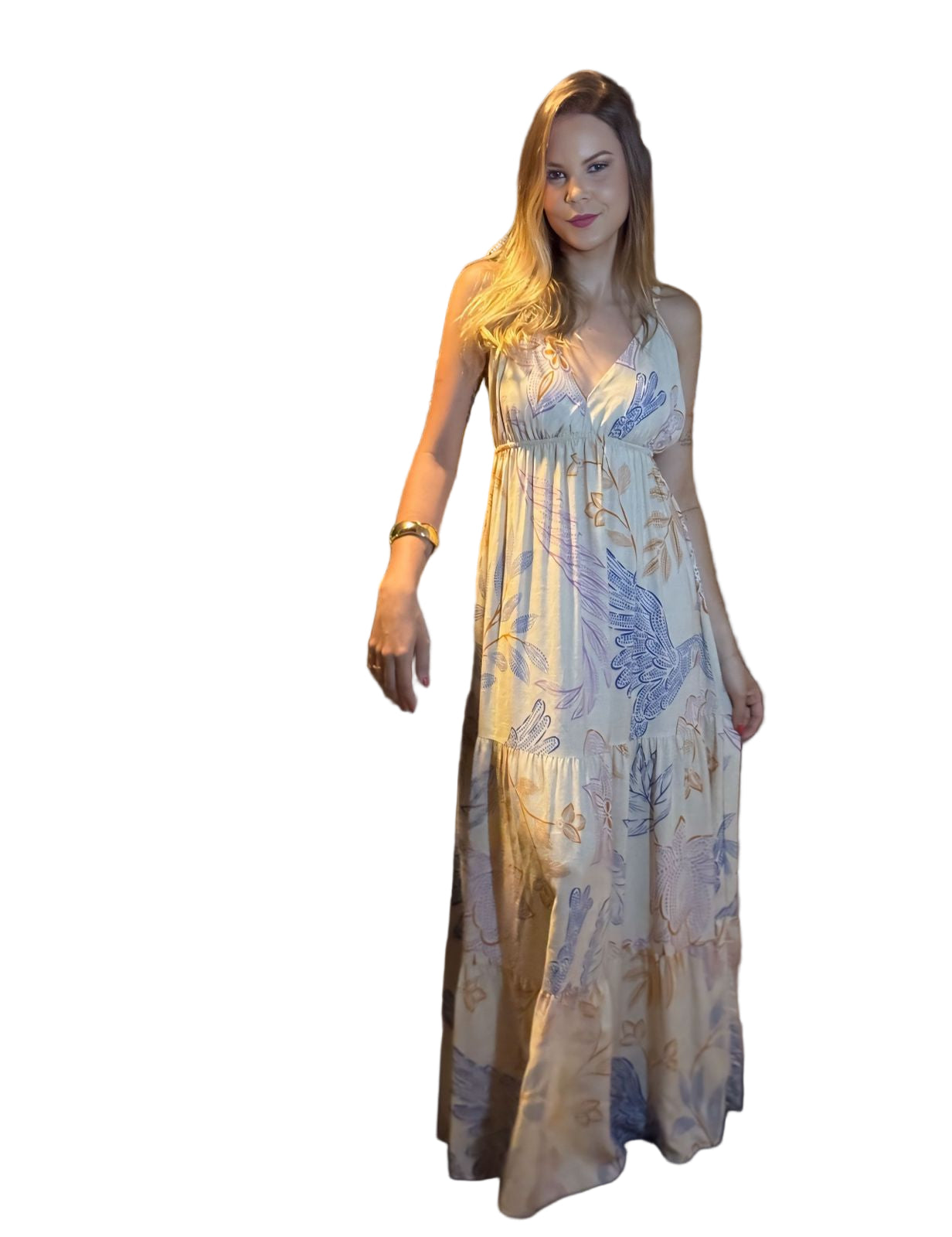 Vestido Linho Decote V