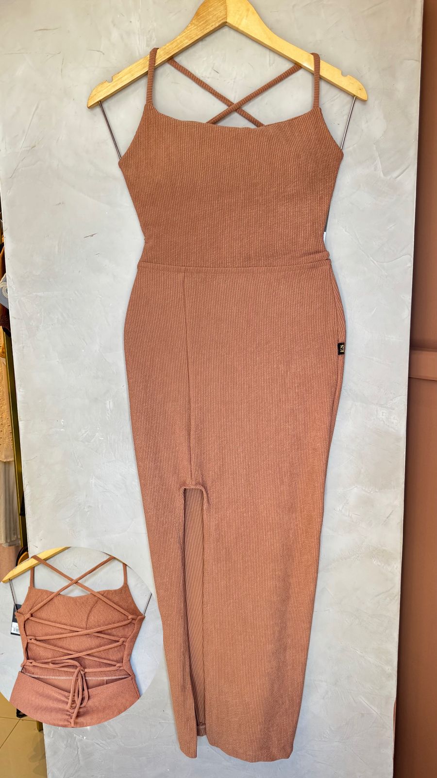 Vestido Longo Amarração Costas